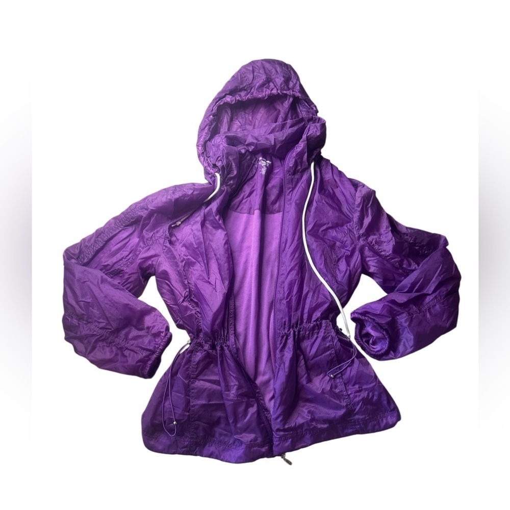 Vintage 90s Reel Legends Purple Windbreaker Jacket XL Hooded Lightweight Retro